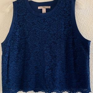 Forever 21 Royal blue lace crop top